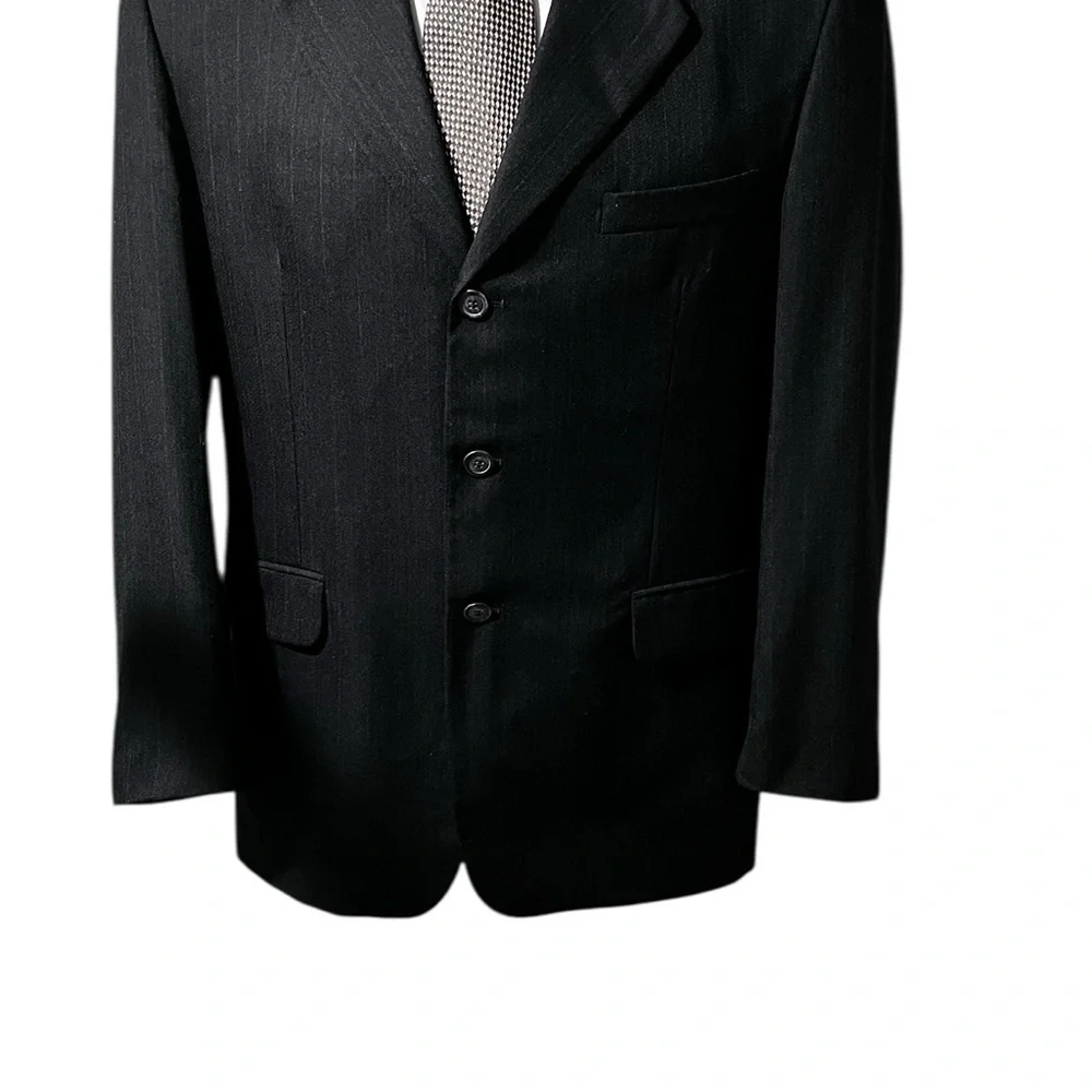 Classic Gray Men's Blazer with a slightly Blue Pinstripe very Subtle☑️VEN50 - Picture 7 of 12